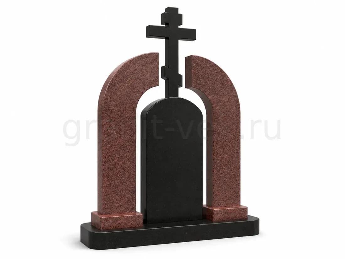 Памятник «Врата красные» — одинарный памятник из красного гранита
